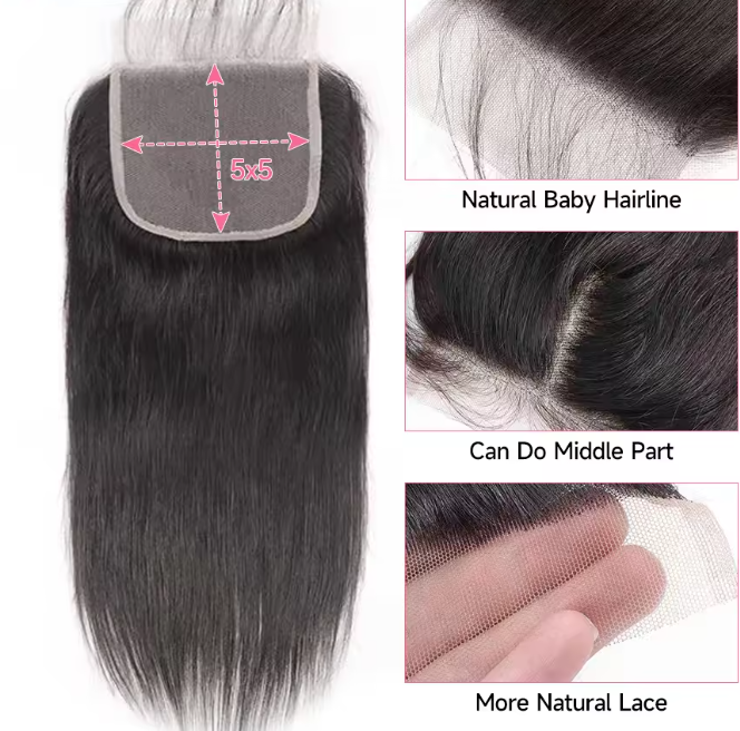 5x5 Invisible HD Lace Closure